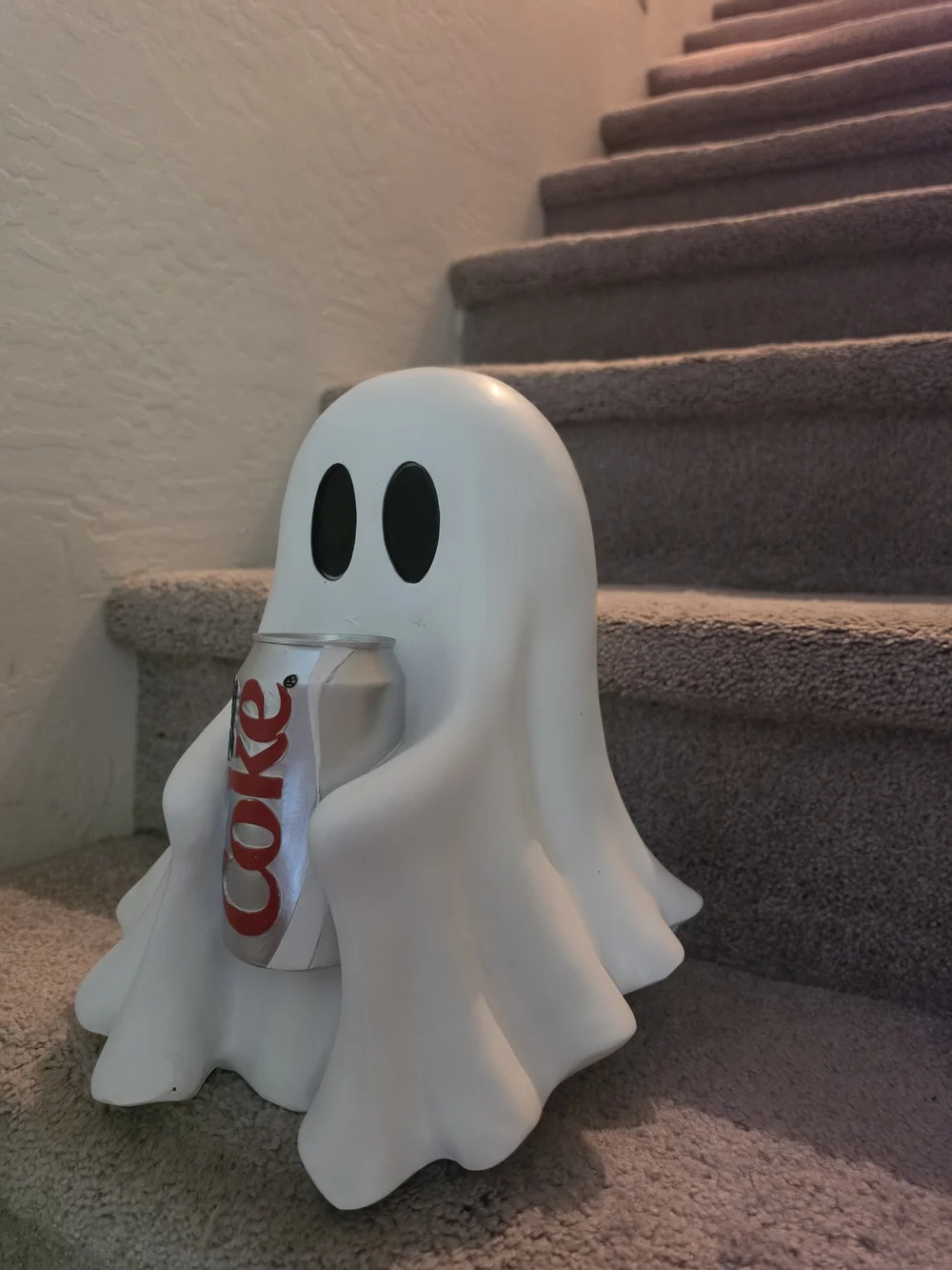 Coca-Cola White Ghost Can Holders with Red and Silver Cans